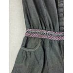 Zawary Womens Romper Shorts Size L Gray Tribal Embroidered Strapless Casual Gray Size L Photo 11