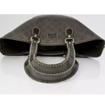 Gucci •  supreme PVC canvas and leather tote bag deep brown Photo 8