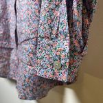J Jill Spring Floral Button Up Purple Pink Size XL Cotton Long Sleeve Easter Photo 6