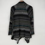 Splendid  Women's Black Geometric Print Waterfall Cardigan Sweater Lightweight XS Photo 6