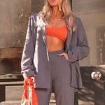 Pretty Little Thing Charcoal Tailored Oversized Dad Blazer Photo 8