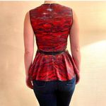 Hunter Bell  The Irene Sleeveless Blouse in Marble Red Photo 1