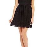 Jodi Kristopher  Black Halter Top Eyelet Lace Dress Size 3 Jr. NWT Photo 1