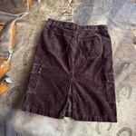 No Boundaries  Plum Corduroy Grunge Cargo Midi Skirt Photo 4