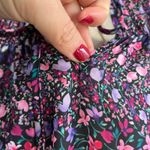 Y.A.S Yasmalone Oversized Floral Long Sleeve Maxi Dress Boho 7/8 Sz Small Black Photo 9