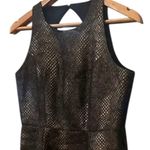 Women's 5/48 Metallic Fit and Flare Dress, Size 4, Black and Gold Photo 4