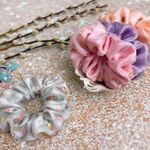 Pink Strawberry Filled Scrunchie Shaker Scrunchie Organza Satin Scrunchie Photo 7