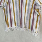 Madewell Women’s Blakley Stripe Sweater Knit Tee Top Pearl Ivory Multicolor 2X Photo 4