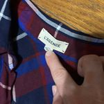 L'Agence  “Denise” Multicolor Plaid High Low Button Front Top, Large Photo 2