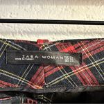 ZARA  Desigual Red Plaid Front Jeans Size 2‎ Photo 2