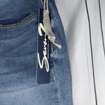 Seven 7 Roll Cuff Girlfriend Embroidered Medium Wash Stretch Capri Jeans NWOT Photo 4