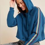 Spiritual Gangster Anthropologie Stella Shimmer-Striped Hoodie, Sz M Photo 1