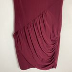 Elizabeth and James Warren burgundy draped sleeveless dress medium Photo 4