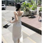 Ivory Cottage Balletcore Summer Ruffle Ribbon Tank Top & Midi Skirt Set Photo 3