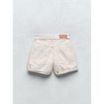 ZARA  Beige 0 Mom High Rise Bermuda Shorts Photo 2