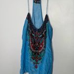 Camilla  blue silk top size small Photo 0
