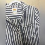 C&C California  Navy and White Striped Shirt Photo 4