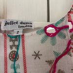 Juliet Dunn London Tribal Tassel Maxi Dress White Jade Embroidered Size 2 US 6/8 Pink Size M Photo 10