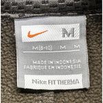 Nike Fit-Therma 1/2 Zip Pull Over Top Medium Thumb Holes Green Brown EUC Photo 4