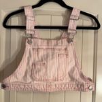 ZARA  pink and white striped overall top  Photo 0