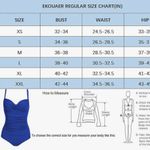 Ekouaeur Ekouaer Women's One Piece Swimsuit Ruched Tummy Control Bathing Suits Vintage Retro Push Up Photo 5