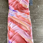 Caution to the Wind Pink Ombre Multicolor Halter Neck Midi Dress, NWT Photo 0