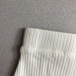 Alemais Ribbed Knit Shorts 10 White Pull On Elastic Waist Organic Cotton Stretch Photo 7