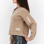 Adidas Longsleeve Pullover Cropped Length Tan Sleeve size XS oversized Photo 1