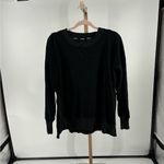 Aerie  black brushed fleece long sleeve sweatshirt with side splits size small Photo 11