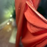 Anthropologie  Maxi Halter Metallic Tangerine Dress with Criss Cross Straps NWT L Photo 6