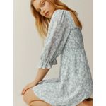 Reformation 💕💕 Zaria Mini Dress ~ Sofie Light Blue Floral Print Medium M Photo 4