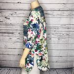 Fig & Flower Size 2X Floral Print Henley Tunic Blouse Top Photo 2