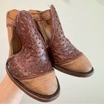 Corral  Rachelle C3170 Honey Brown Leather Tooled Cut Out Mules Booties Size 7.5 Photo 1