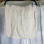 Company Ellen Tracy Linen Blend Skort Beige Drawstring Waist Lined Size S Tan Photo 7