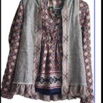 Moon Collection COPY - Moon brand boho flowy patterned blouse Photo 3