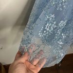 Morilee Madeline Gardner short glitter glam dress prom women's size 24 plus Blue Photo 9