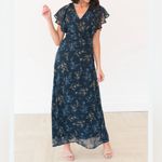 Orange Creek  Midnight Blue Floral Maxi Dress Photo 3