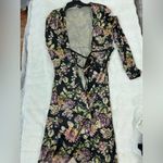 Topshop  Black Floral Long  Cardigan Photo 1