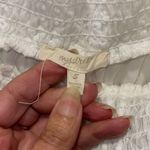 Mystree Womens Peasant Embroidered Chiffon Sheer Blouse Ivory Size Small Photo 1