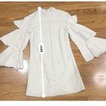 Alexis Tiered flared long sleeves London mini ivory Dress XS Photo 6