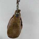 Brighton Croc Olive‎ Green Shoulder Bag Purse Zipper Charm And Dust bag B Tan Photo 2