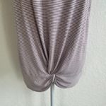 Rachel Zoe Women’s Purple Striped Short Sleeve Knot Twist Front Tee in a Size XL Photo 2