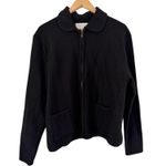 Casual Corner Black 100% Wool Full Zip Cardigan Sweater Women’s Size Large Photo 0