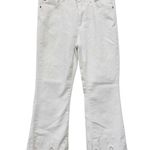 Anthropologie Pilcro White High Rise Flare Lace Hem Jeans Sz 28 Photo 0
