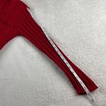 Liz Claiborne Crazy Horse  Cable Knit Cardigan‎ Sweater Womens L Red Button Front Photo 9