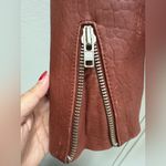 Maje  Bixente Lamb Leather Red Moto Belted Jacket in Bordeaux Size FR 40 US 10 Photo 7