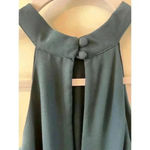 Krisa NWT  Halter Asymmetrical Ruffle Mini Dress Teal Green Size Small Photo 5