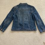Cosmopolitan Cropped Denim Jean Jacket Rhinestones Size Medium Like New Photo 8