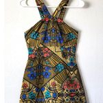 ZARA Trafaluc Aztec Modern Halter Fitted Mini Dress Small NWOT Photo 2