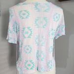 Kirra Aztec Print with Netted Accent Boho Top Small Photo 1